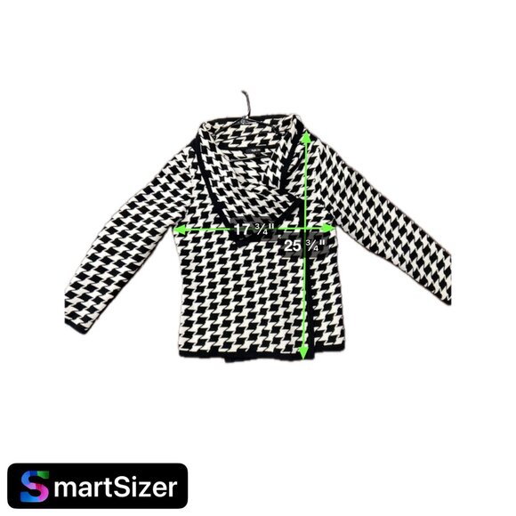 Style & Co. Houndstooth Open Front Cardigan Sweater Sz M - Picture 9 of 9